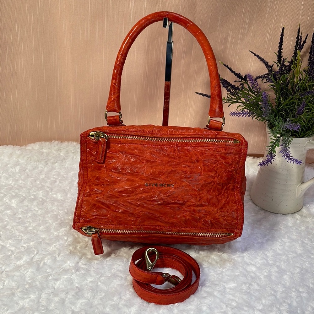 Givenchy Pandora Small Pepe Leather 2 Way Rouille Rust